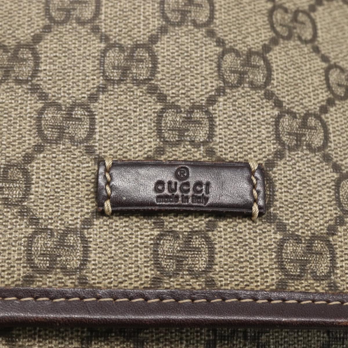 GUCCI GG Supreme Shoulder Bag PVC Beige Gold 223666 Auth am10708