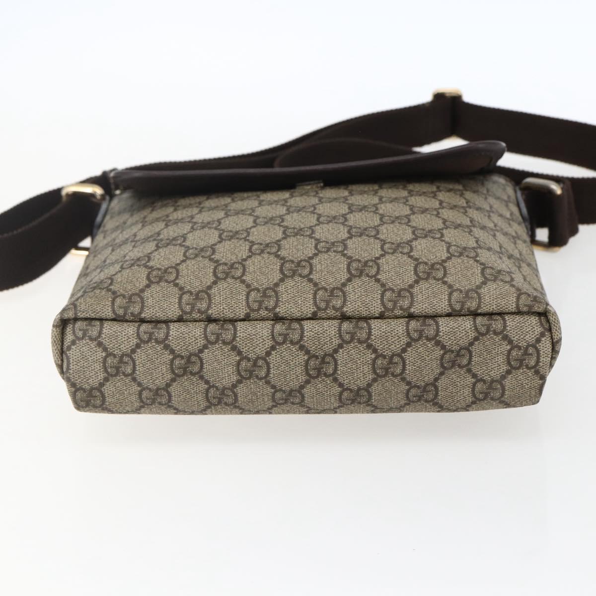 GUCCI GG Supreme Shoulder Bag PVC Beige Gold 223666 Auth am10708