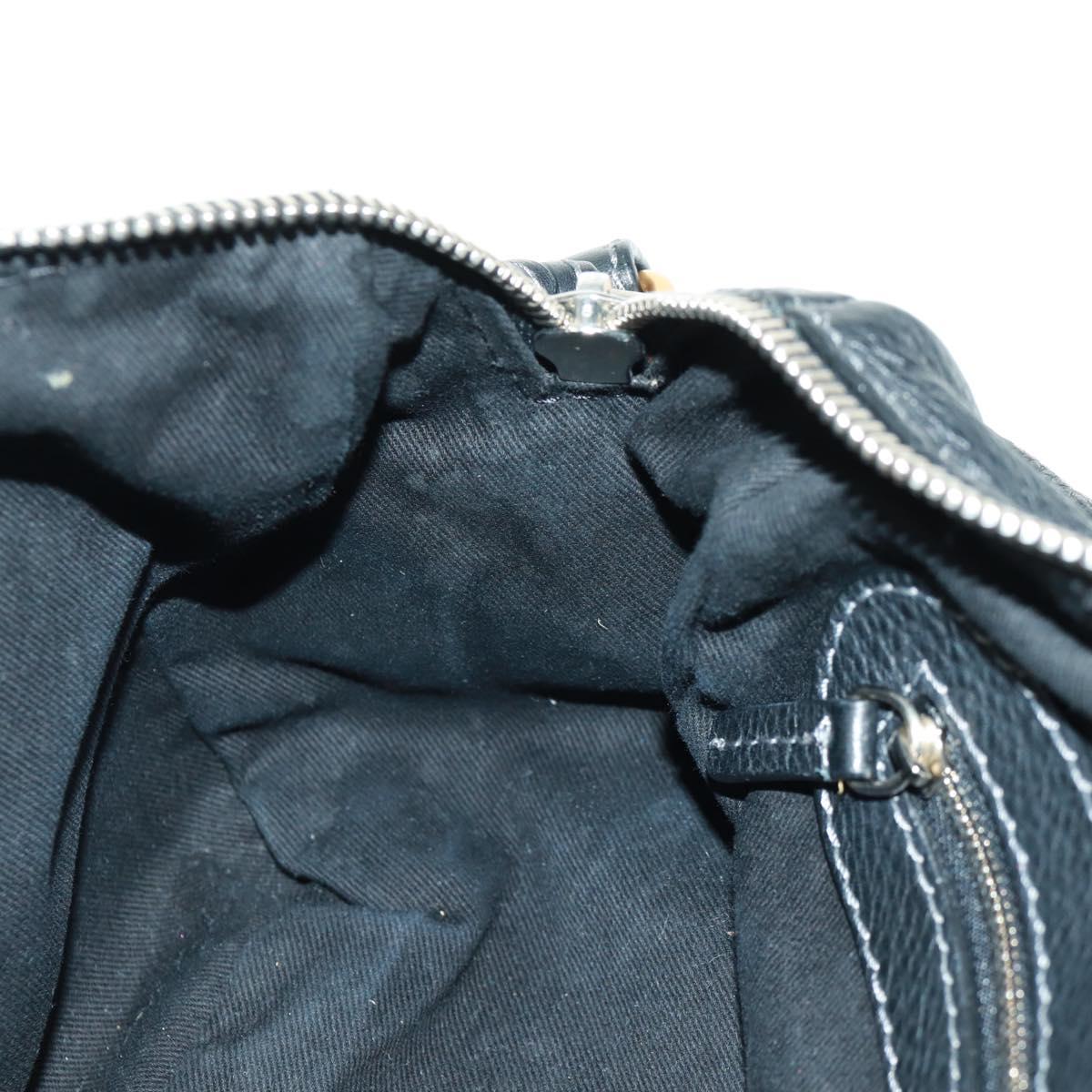 Chloe Paddington Hand Bag Leather 2way Black Gold Silver Auth am10718SV