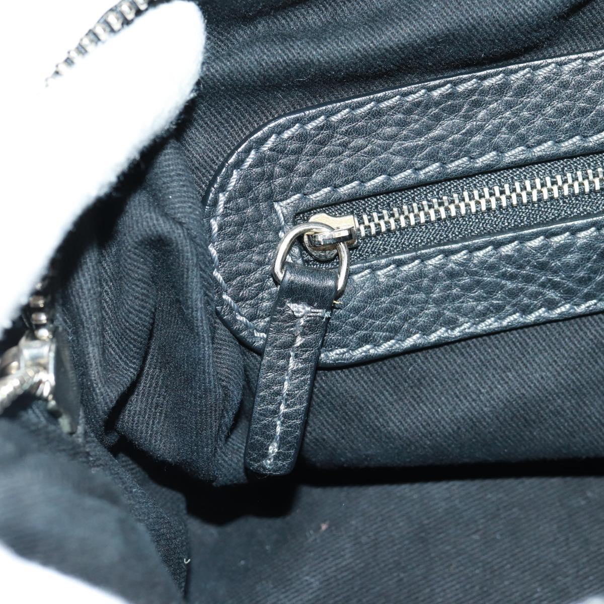 Chloe Paddington Hand Bag Leather 2way Black Gold Silver Auth am10718SV