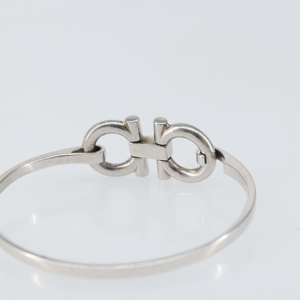 Salvatore Ferragamo Gancini Bracelet Ag925 M Silver Auth am10724V