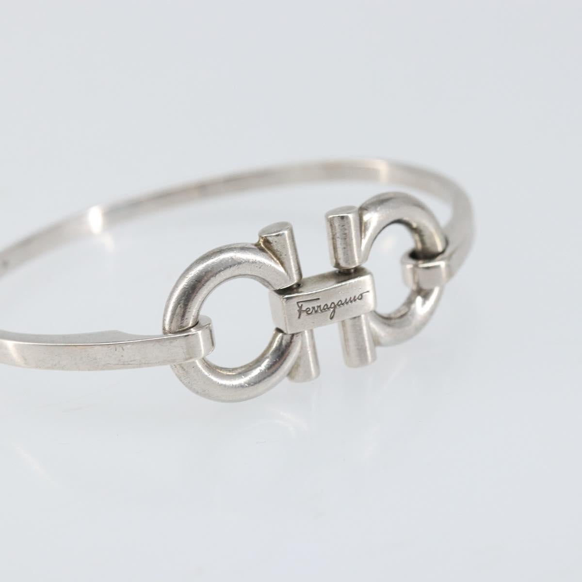 Salvatore Ferragamo Gancini Bracelet Ag925 M Silver Auth am10724V
