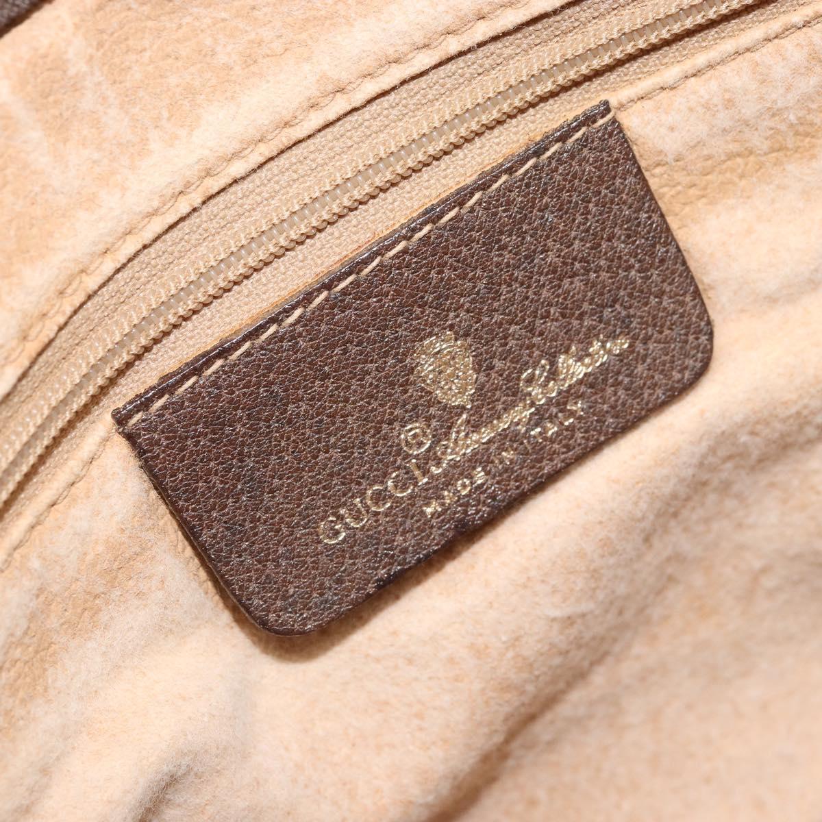 GUCCI GG Supreme Clutch Bag PVC Beige Gold 97 01 037 Auth am10731