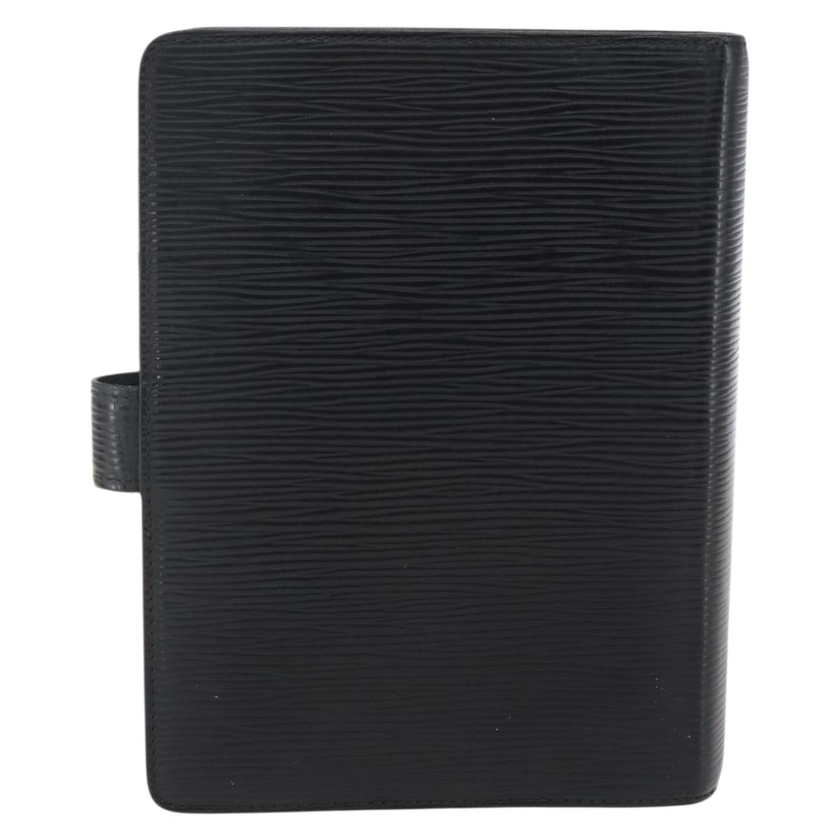 LOUIS VUITTON Epi Agenda MM Day Planner Cover Black R20042 LV Auth am10744