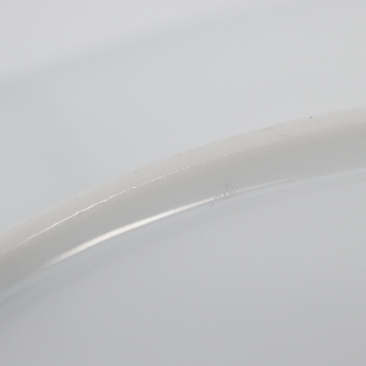 HERMES H DECO Plate Pottery White Black Auth am10749SAV