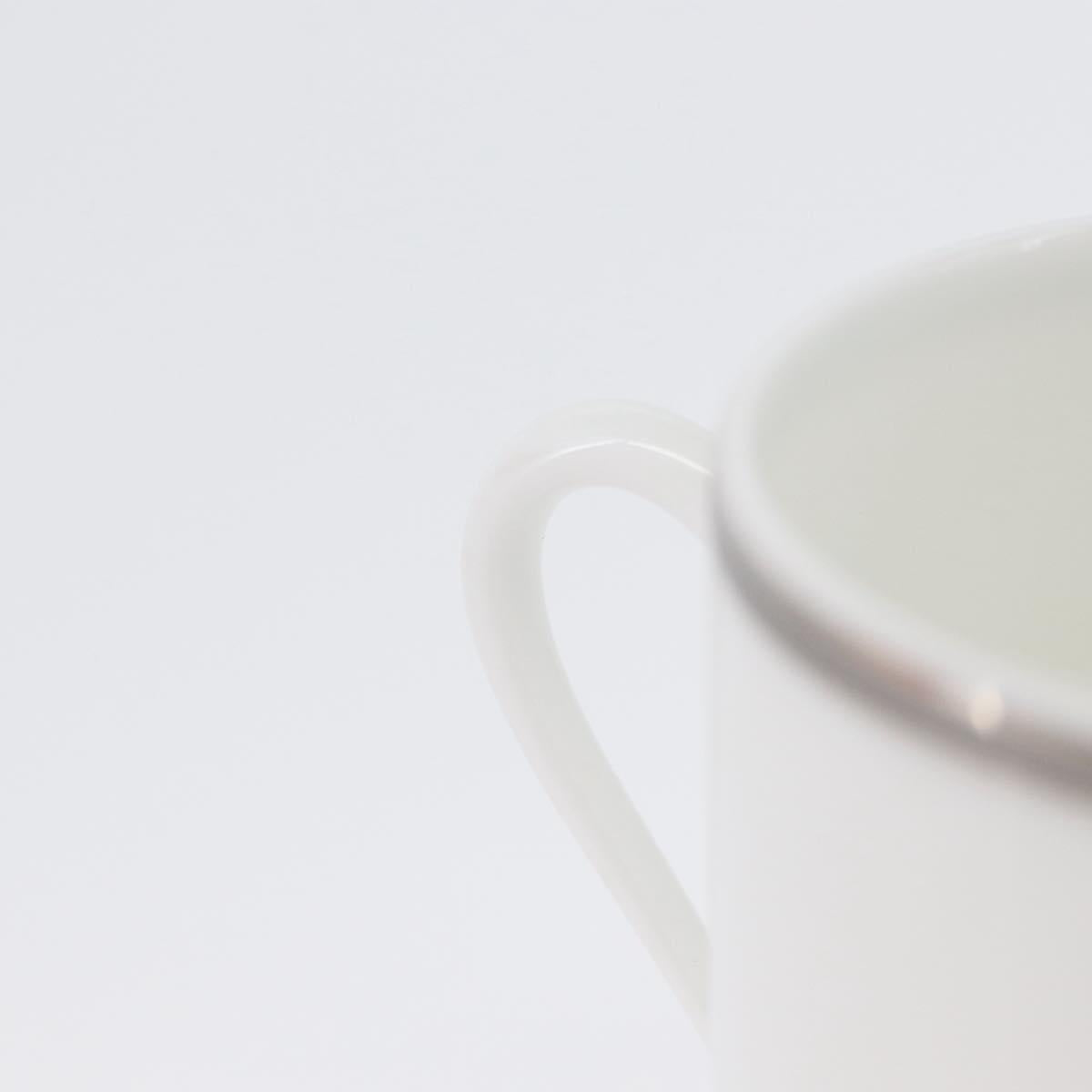 HERMES Schoendunkle Platinum Cup and Saucer Set of 2 Pottery Auth am10750SAV