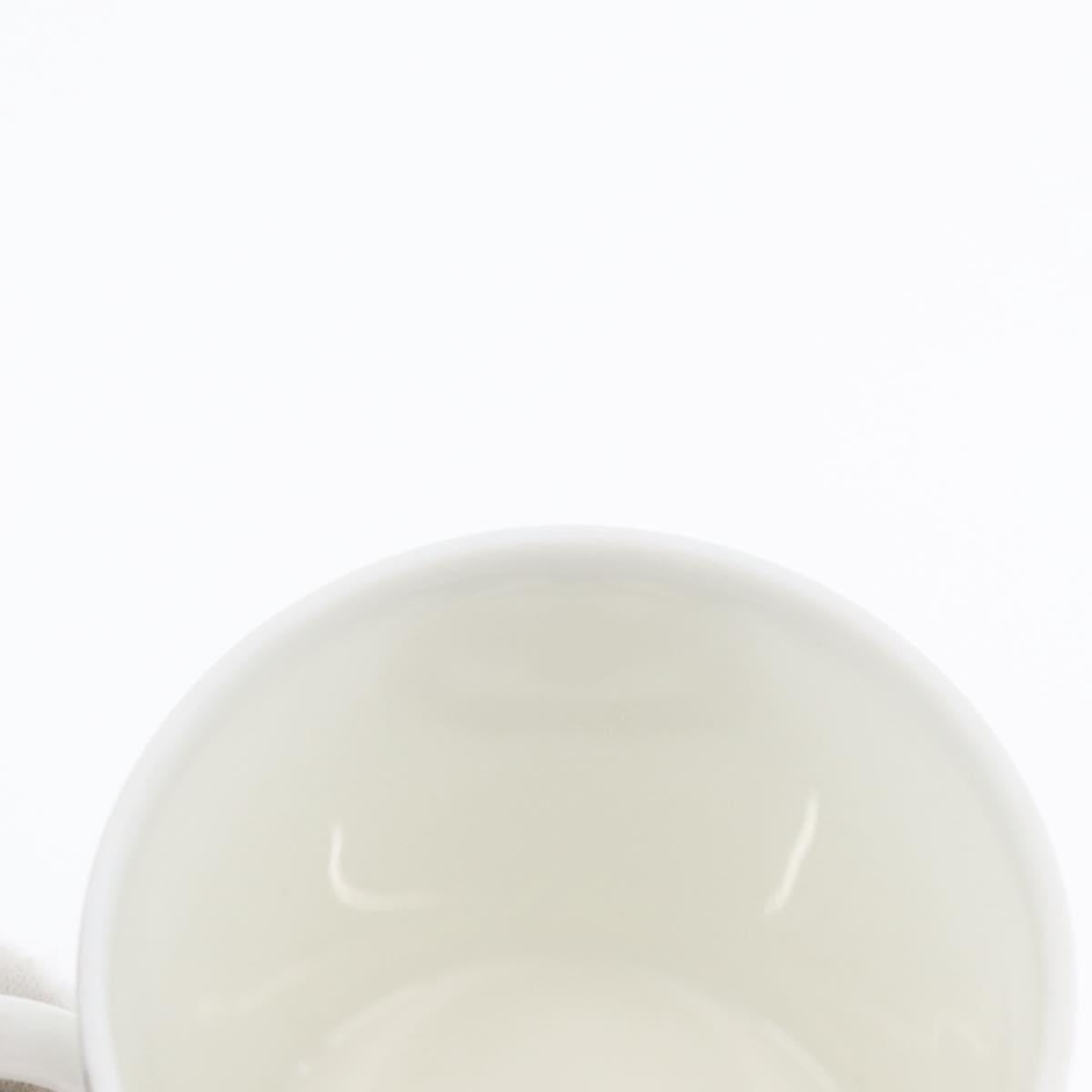 HERMES Schoendunkle Platinum Cup and Saucer Set of 2 Pottery Auth am10750SAV