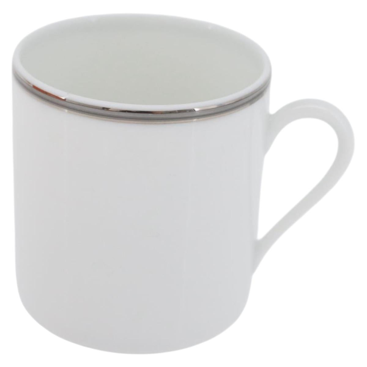 HERMES Schoendunkle Platinum Cup and Saucer Set of 2 Pottery Auth am10750SAV