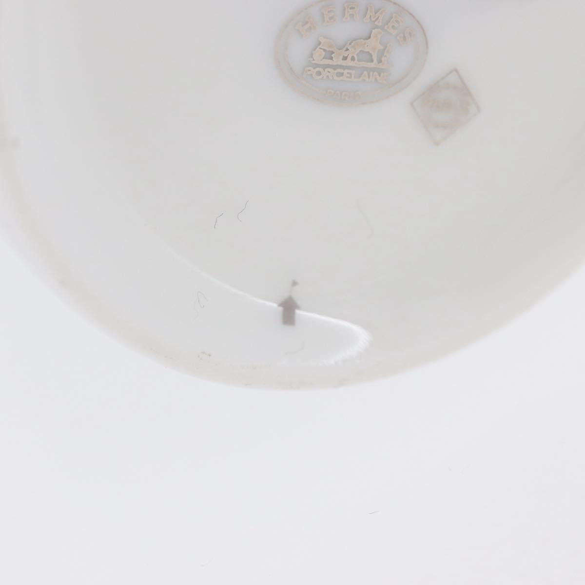 HERMES Schoendunkle Platinum Cup and Saucer Set of 2 Pottery Auth am10750SAV