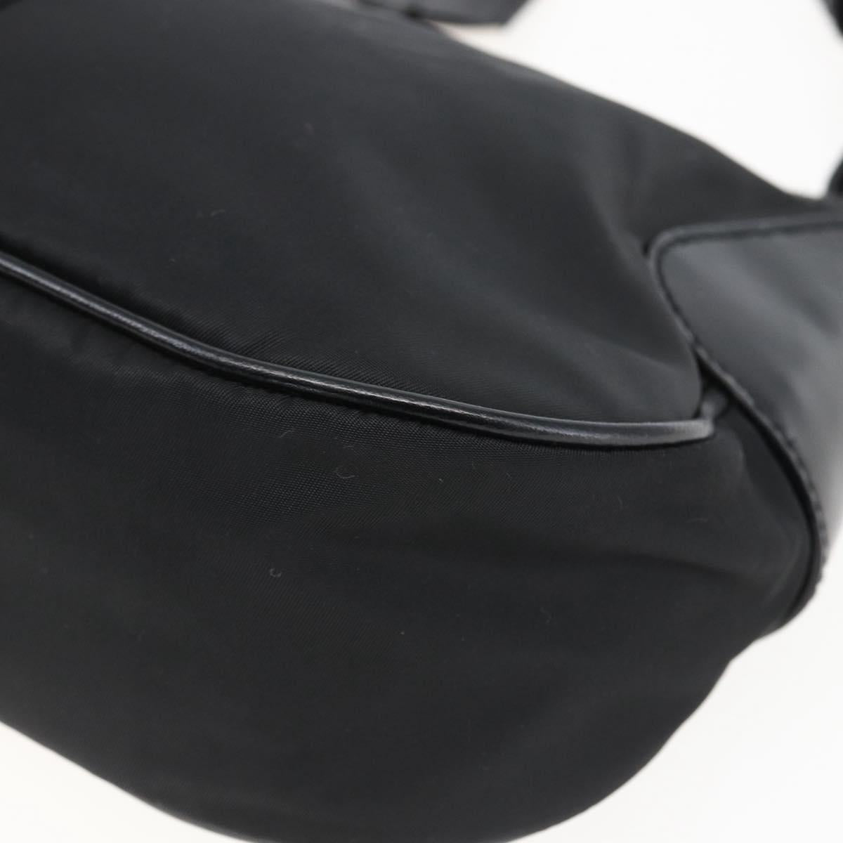 PRADA Hand Bag Nylon Leather Black Silver BR3043 Auth am10754SAV