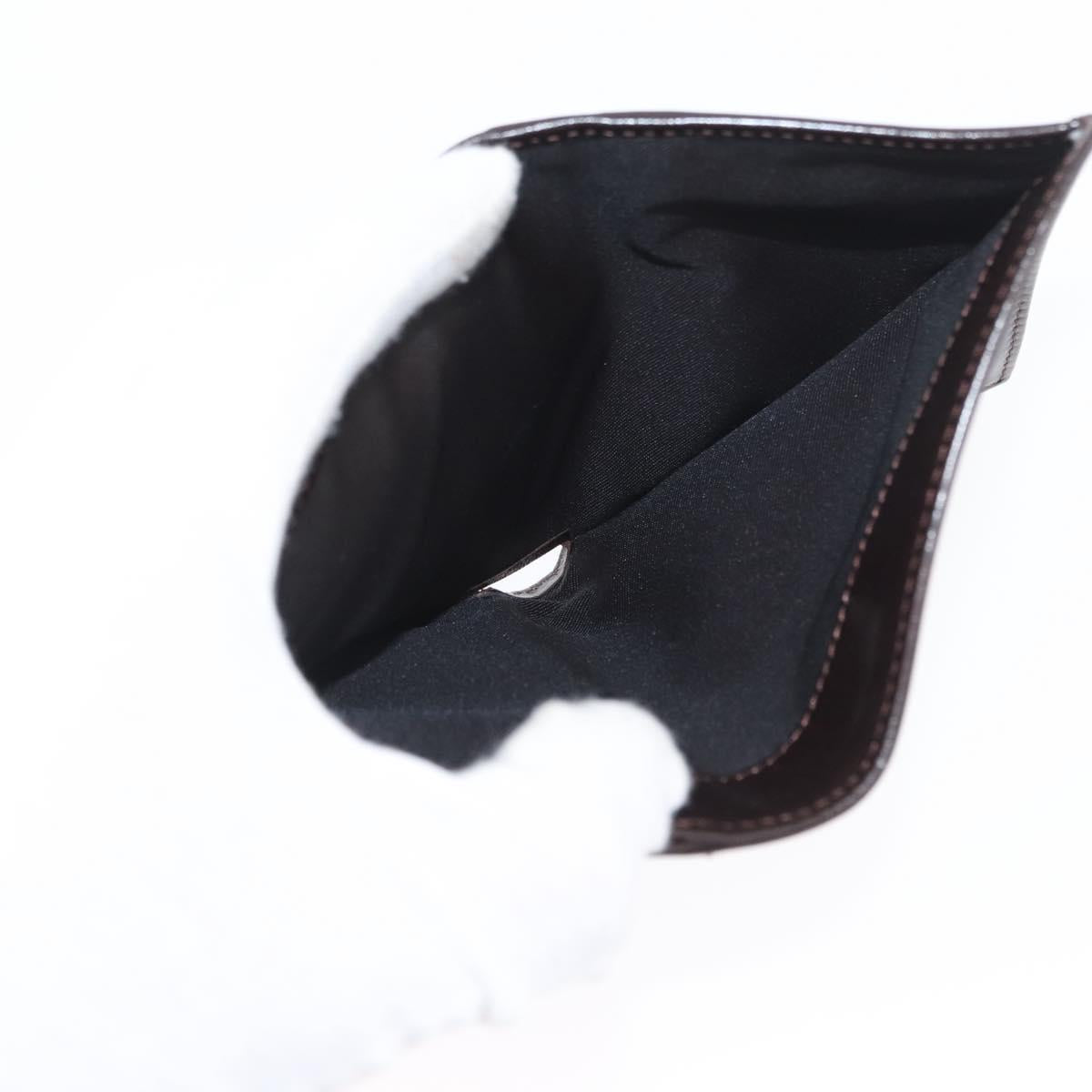 FENDI Zucca Canvas Wallet Leather Black Brown Auth am10756V