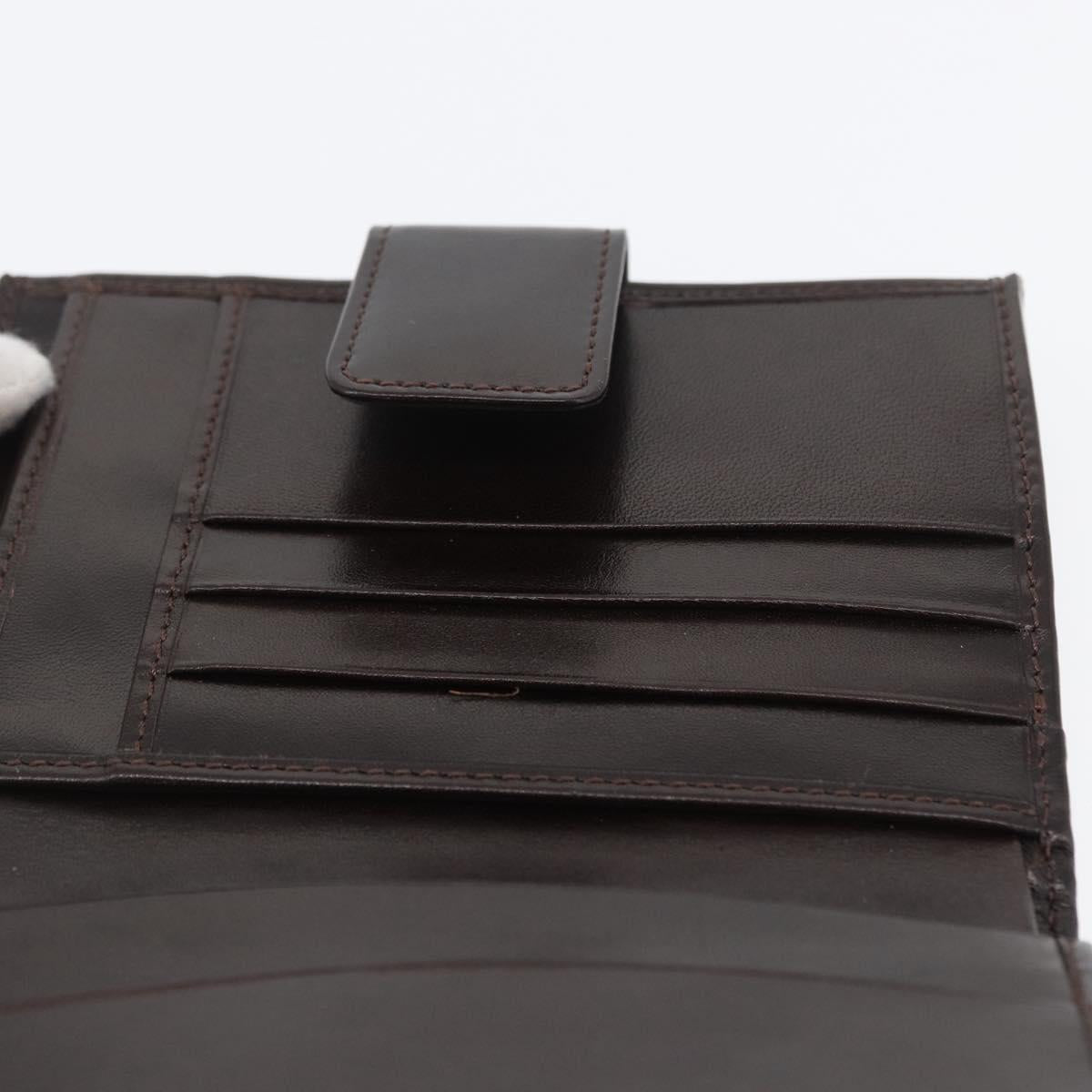 FENDI Zucca Canvas Wallet Leather Black Brown Auth am10756V
