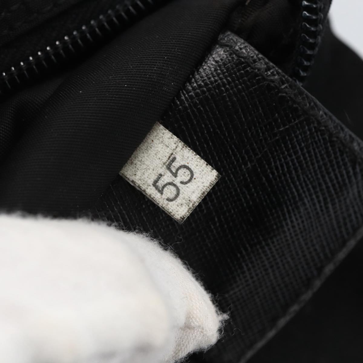 PRADA Shoulder Bag Nylon Black Silver Auth am10762