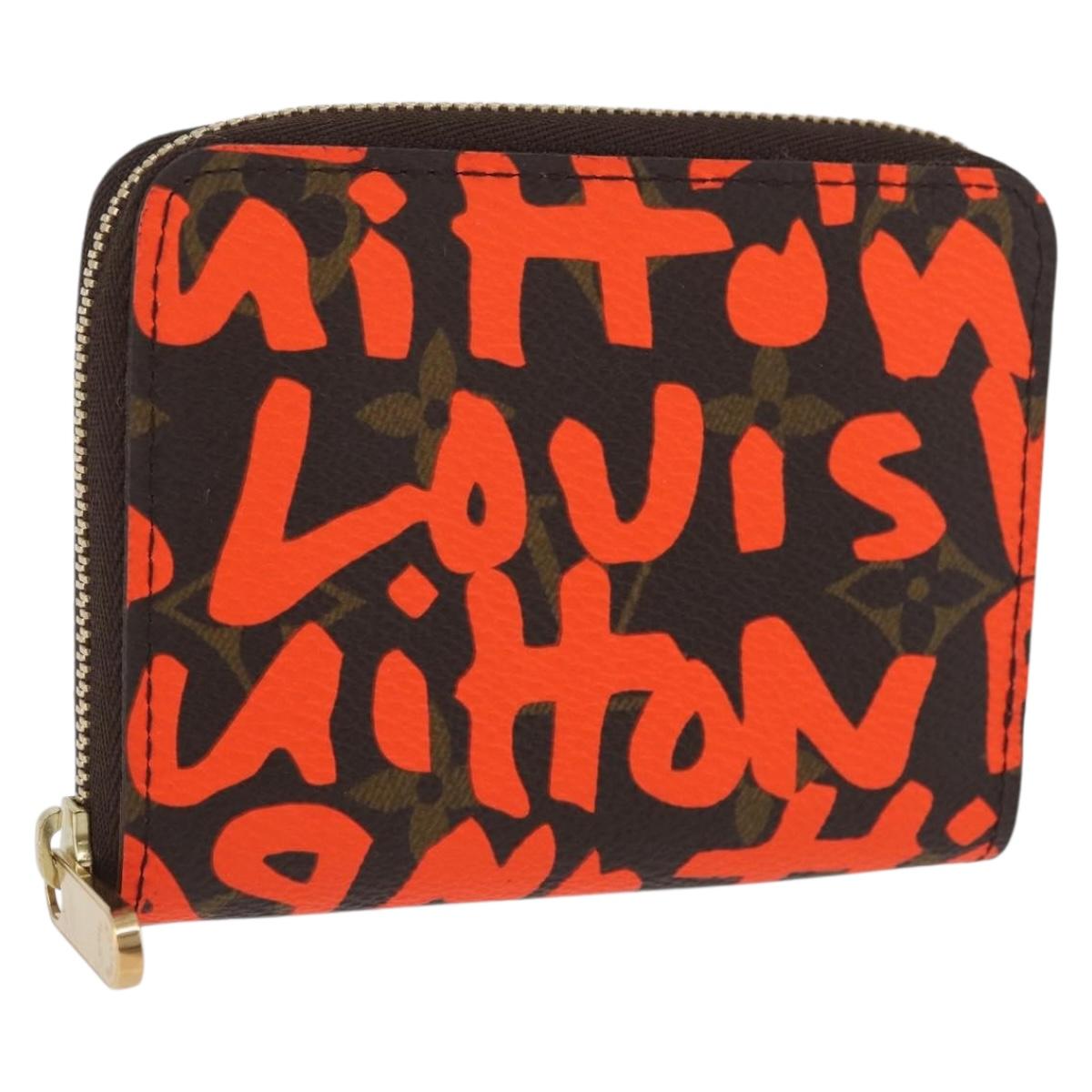 LOUIS VUITTON Monogram graffiti Zippy Coin Purse Orange M93708 Auth am10766SAV