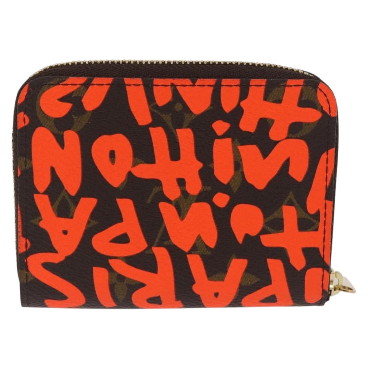 LOUIS VUITTON Monogram graffiti Zippy Coin Purse Orange M93708 Auth am10766SAV