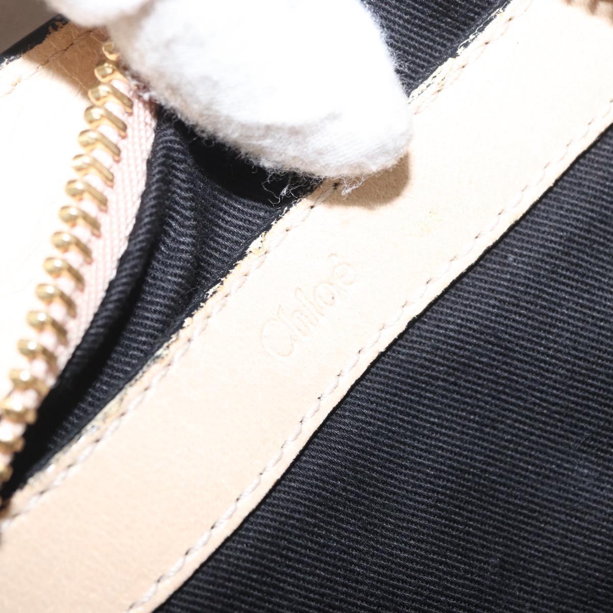Chloe Etel Hand Bag Leather 2way Beige Gold Auth am10775
