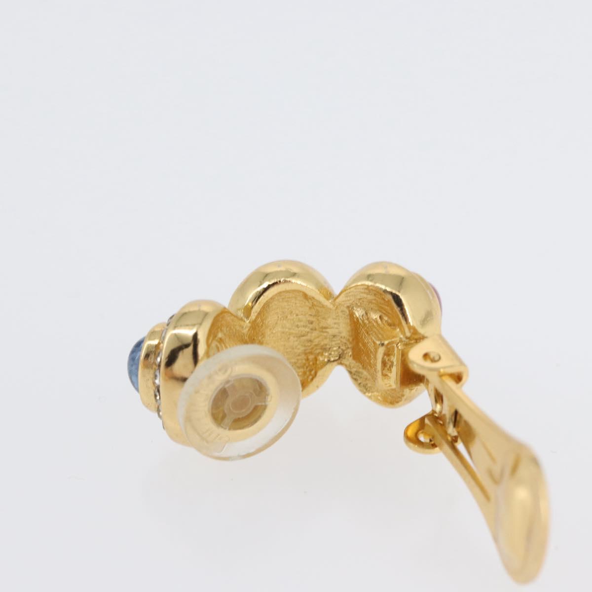 Christian Dior Color stone rhinestone Necklace metal 2 Set Gold Auth am10776V