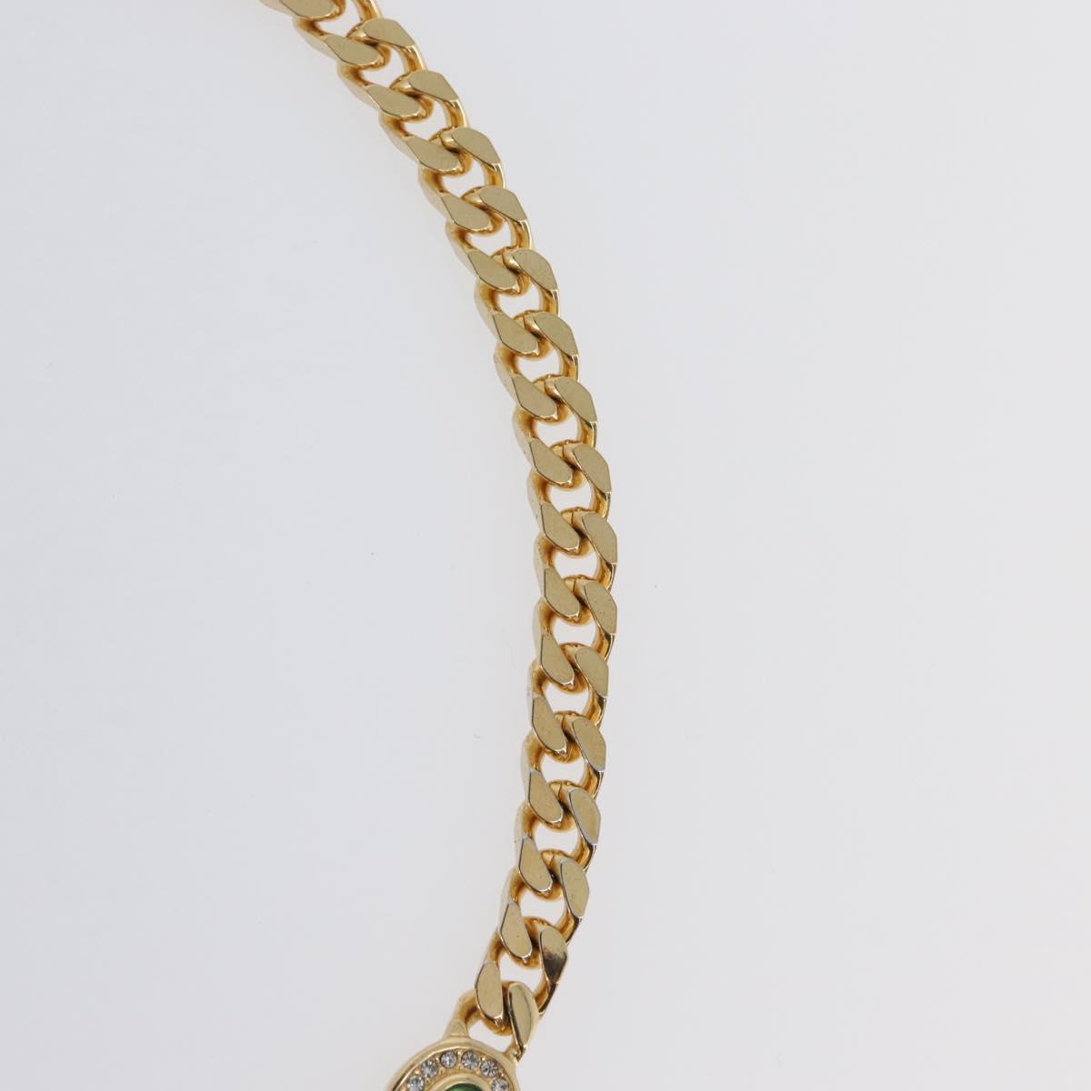 Christian Dior Color stone rhinestone Necklace metal 2 Set Gold Auth am10776V