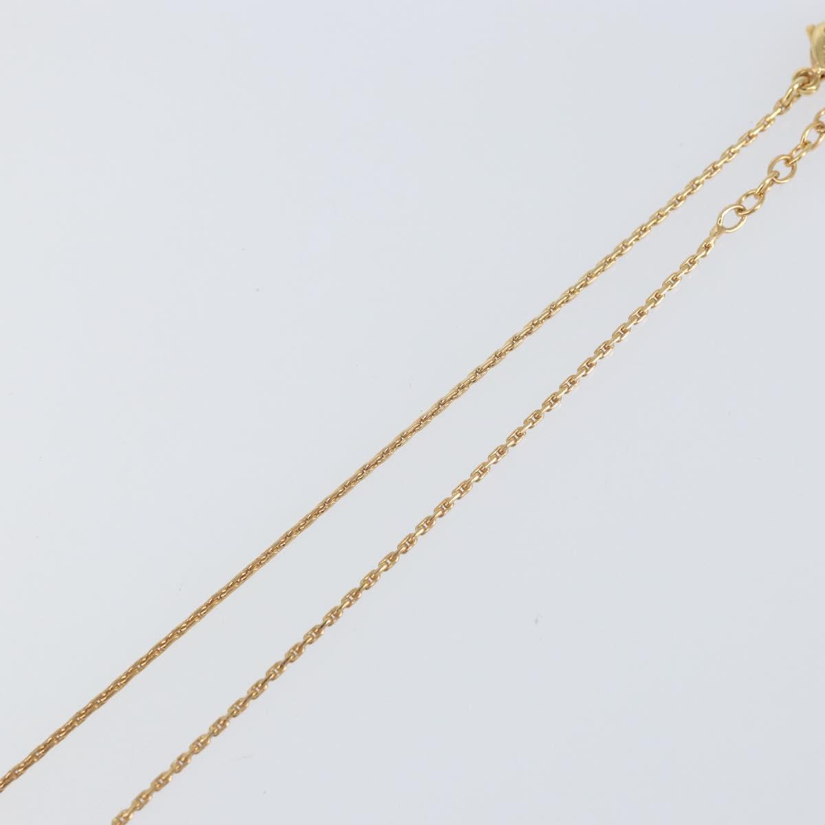 Christian Dior Color Stone Rhinestone Necklace metal Gold Auth am10778V