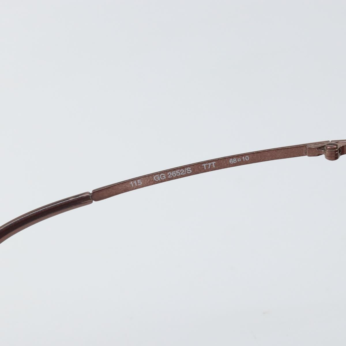 GUCCI Rimless Sunglasses plastic Brown Auth am10785