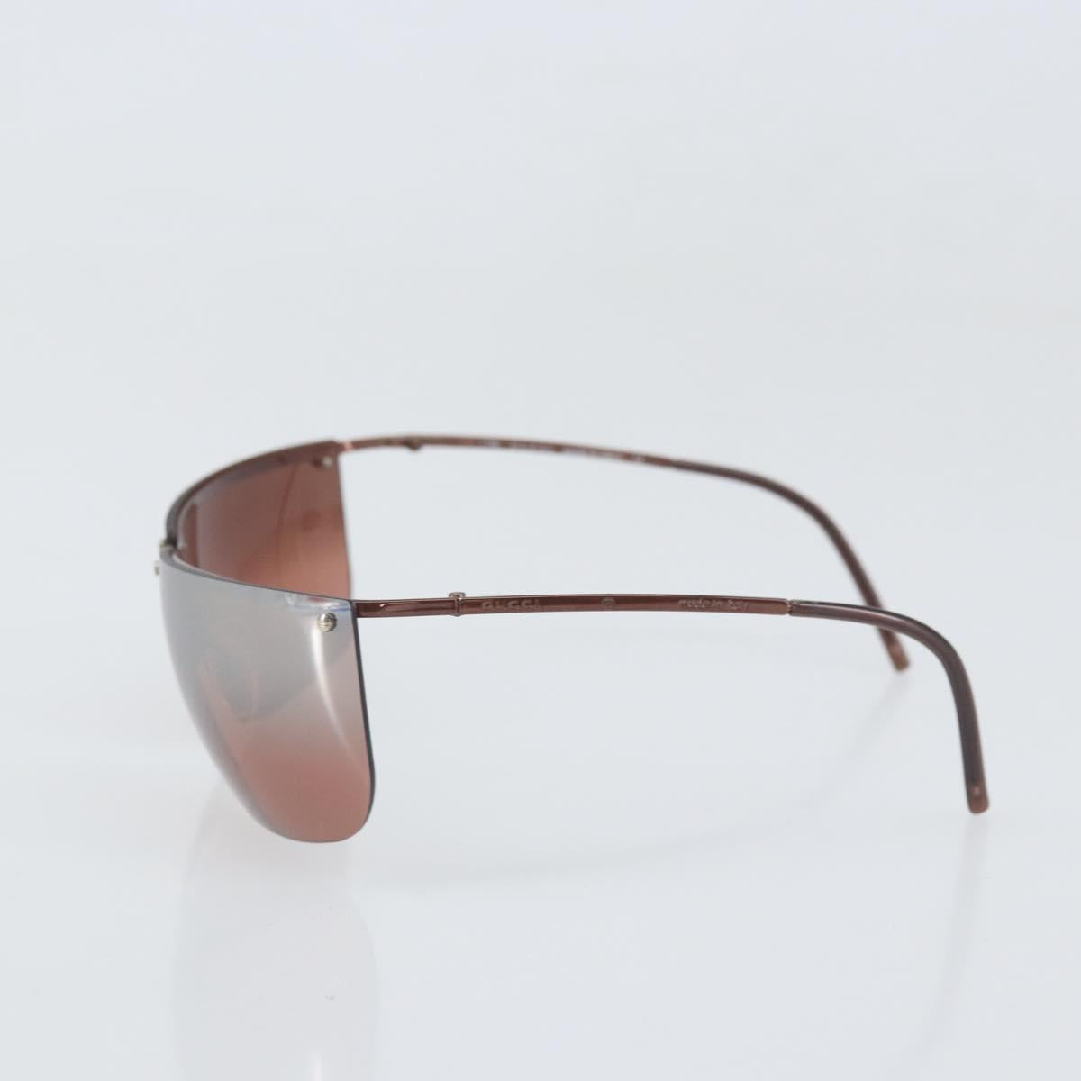 GUCCI Rimless Sunglasses plastic Brown Auth am10785
