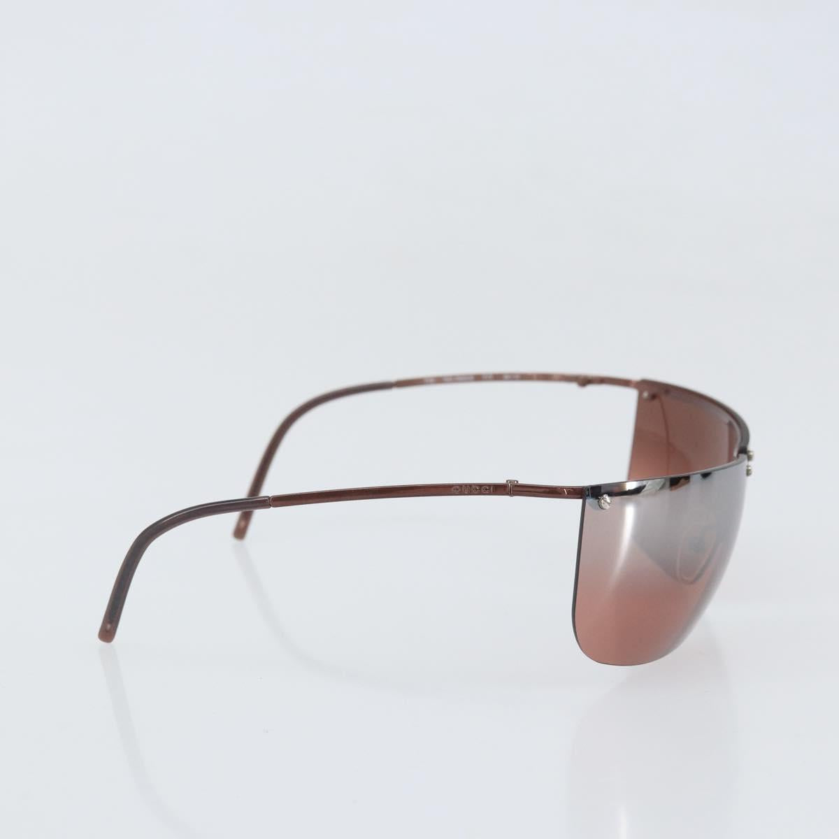 GUCCI Rimless Sunglasses plastic Brown Auth am10785