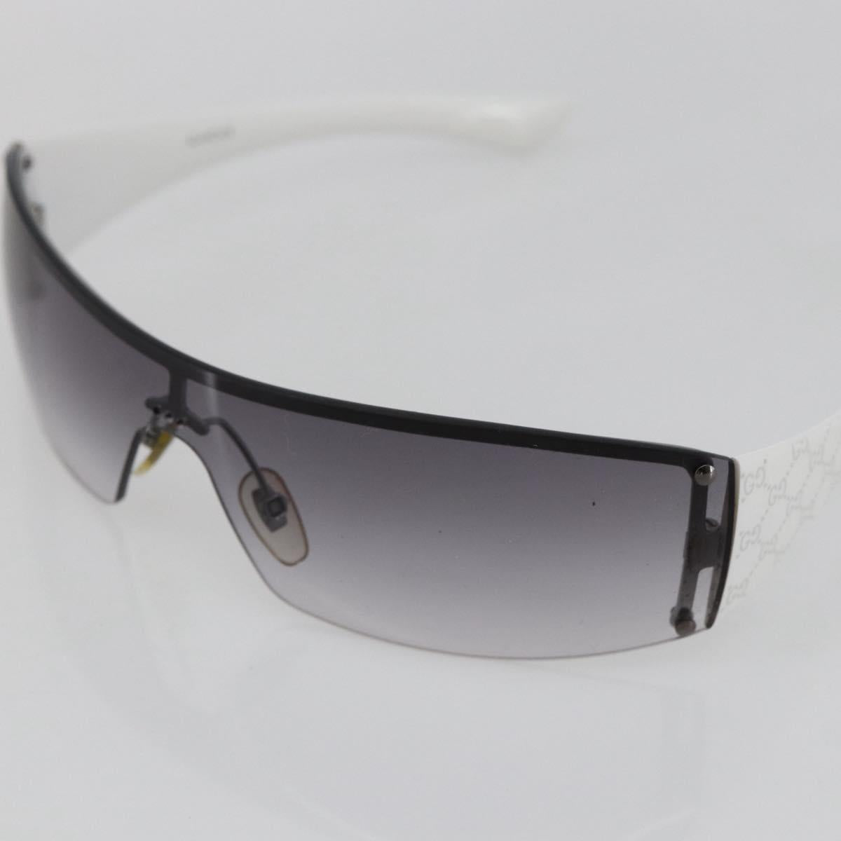 GUCCI Rimless Sunglasses plastic White Gray Auth am10786