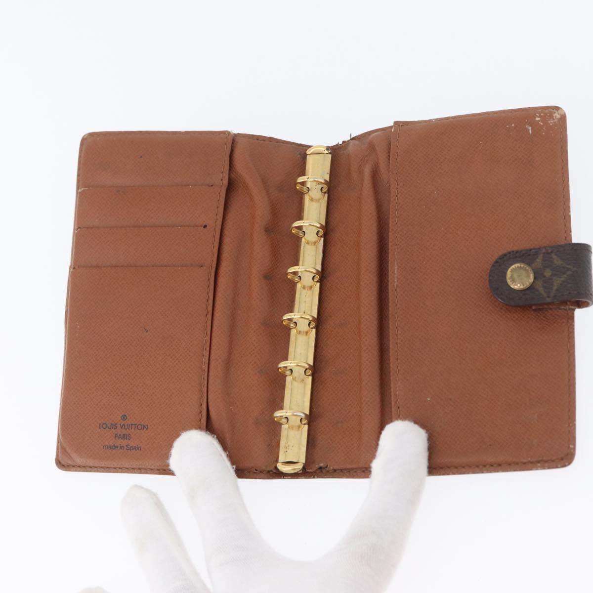 LOUIS VUITTON Monogram Agenda PM Day Planner Cover 2 Set R20005 LV Auth am10788