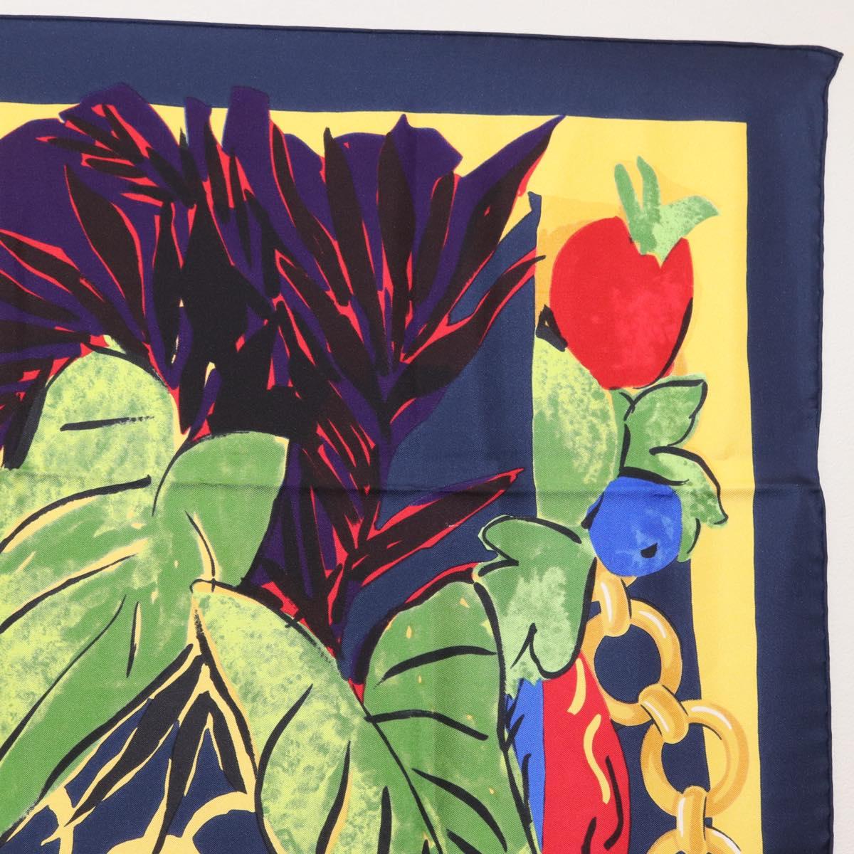 CELINE Scarf Silk Navy Auth am10790V