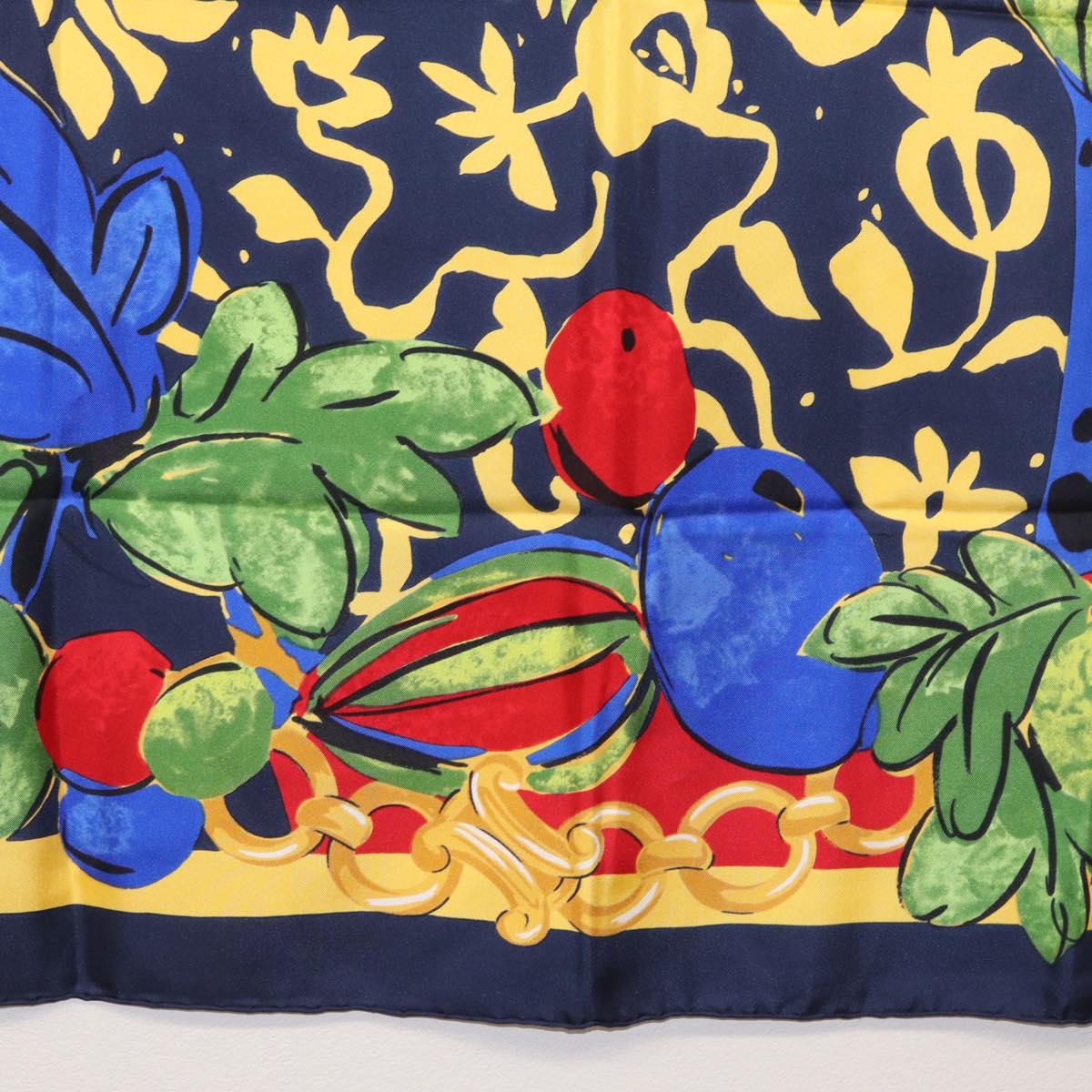 CELINE Scarf Silk Navy Auth am10790V