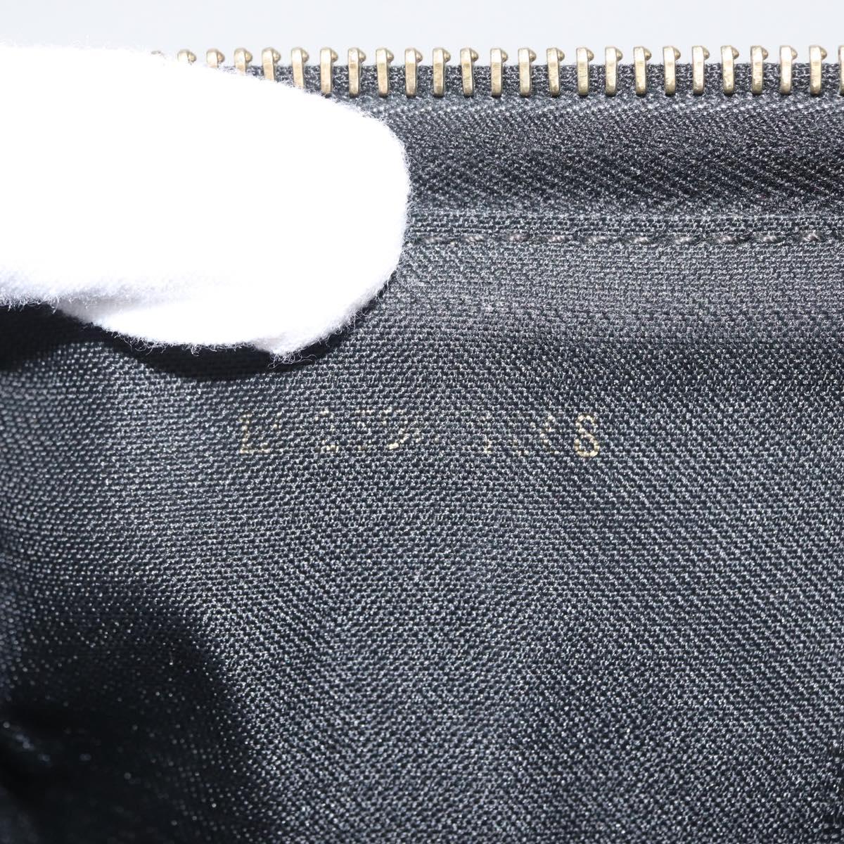 FENDI Pecan Canvas Mini Hand Bag PVC Brown Black Auth am10793V