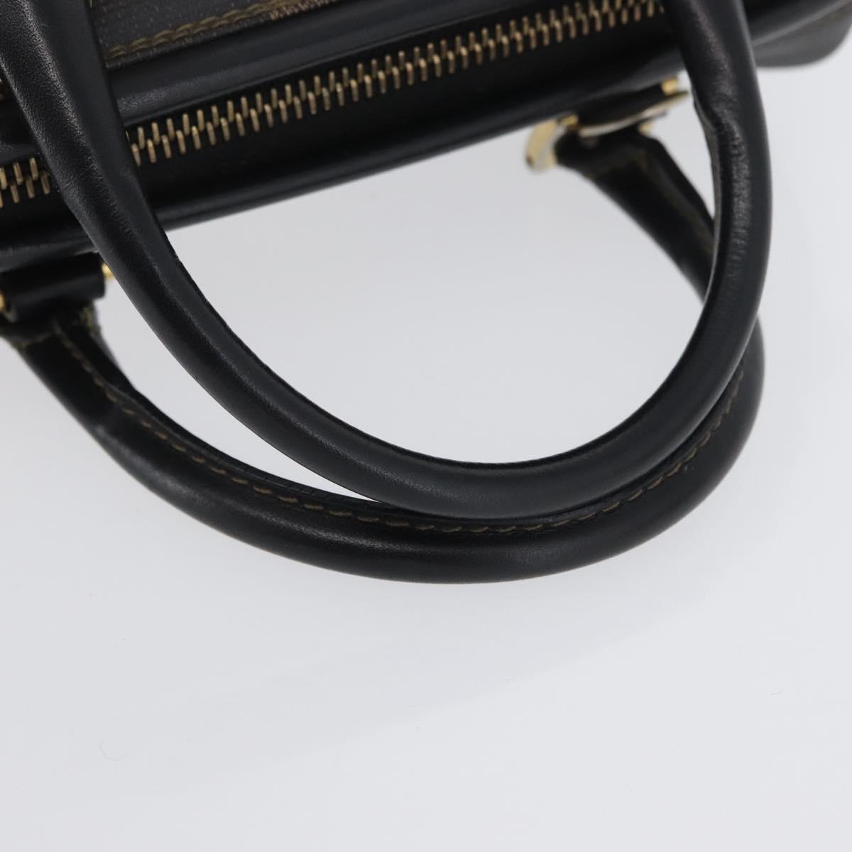 FENDI Pecan Canvas Mini Hand Bag PVC Brown Black Auth am10793V