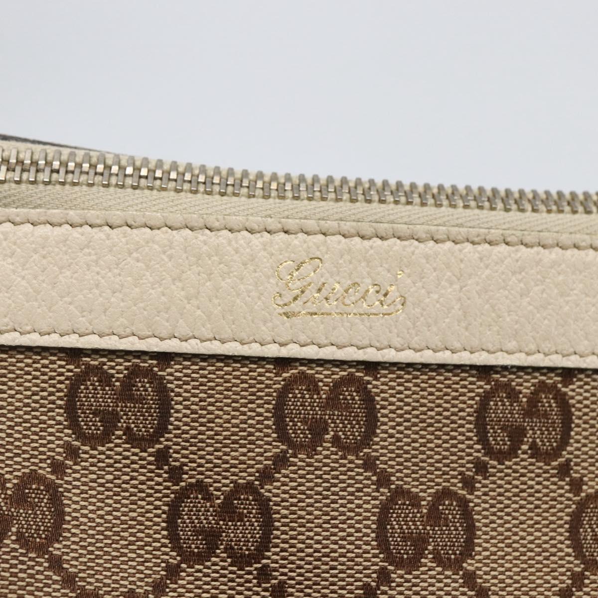 GUCCI GG Canvas Tote Bag Beige Gold 141470 Auth am10802