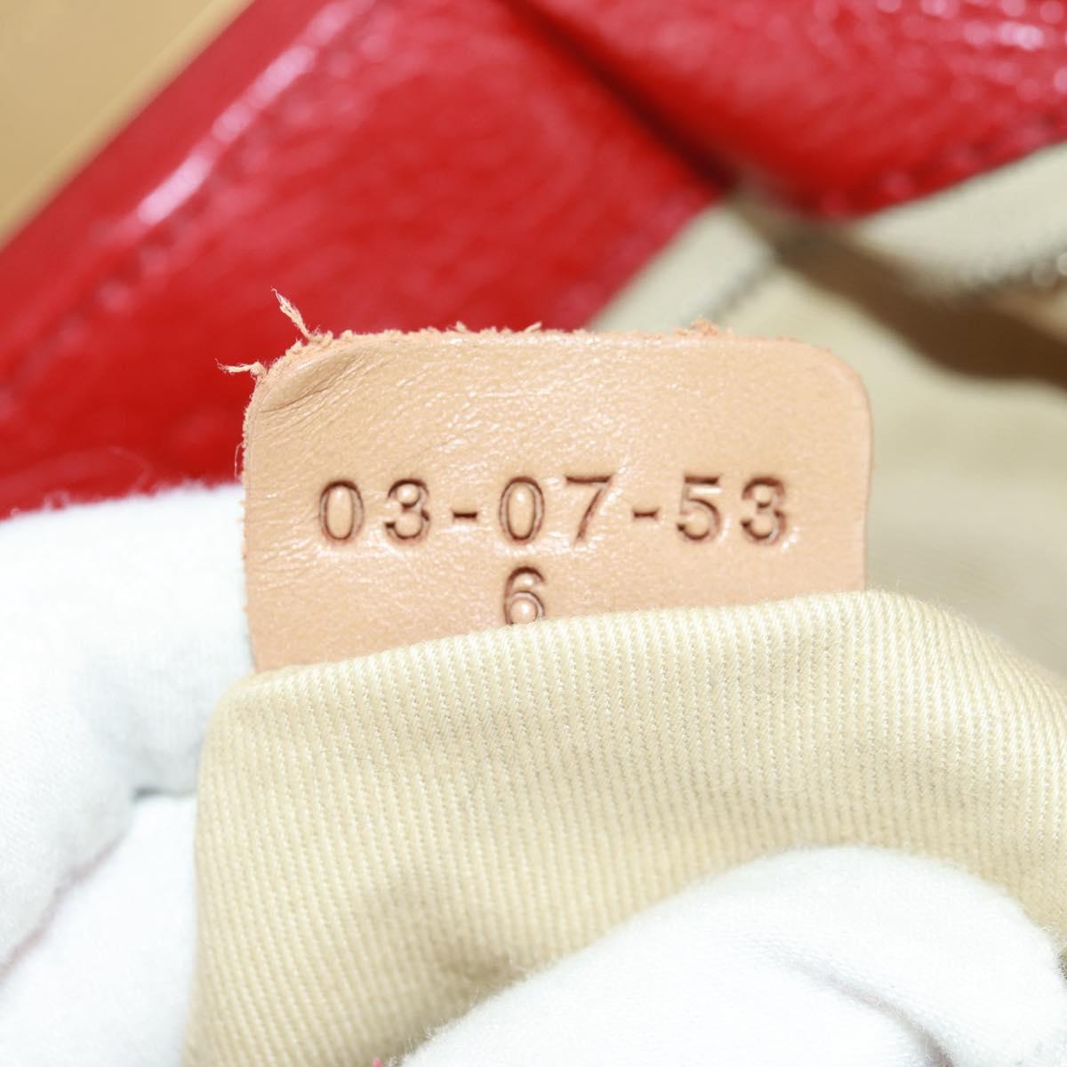 Chloe Paddington Hand Bag Leather Red Gold Auth am10806V