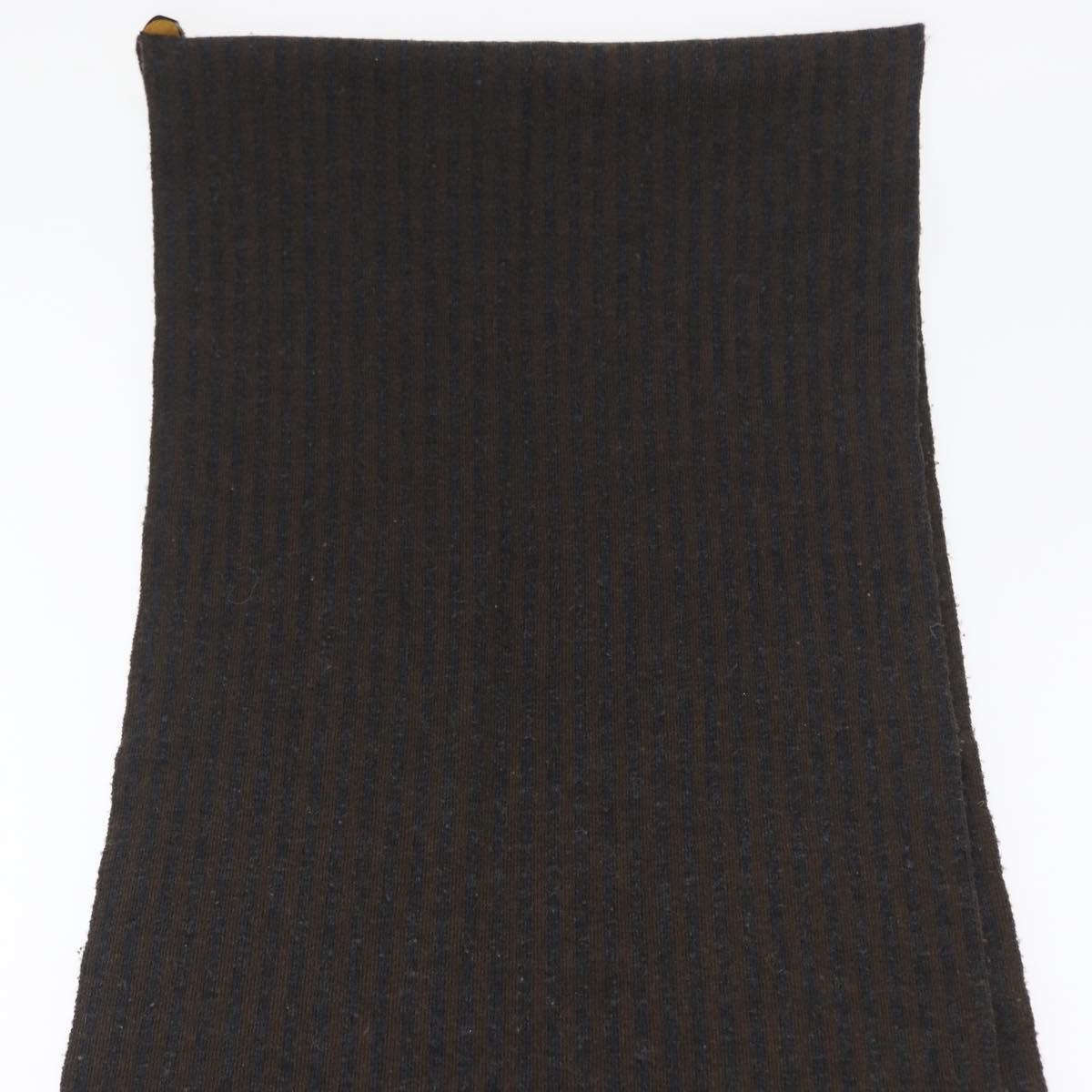 FENDI Zucca Scarf Wool Brown Auth am10811