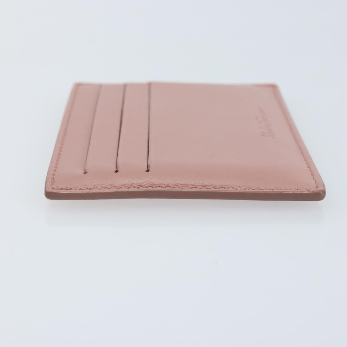 Salvatore Ferragamo Card Case Leather Pink Auth am10815V