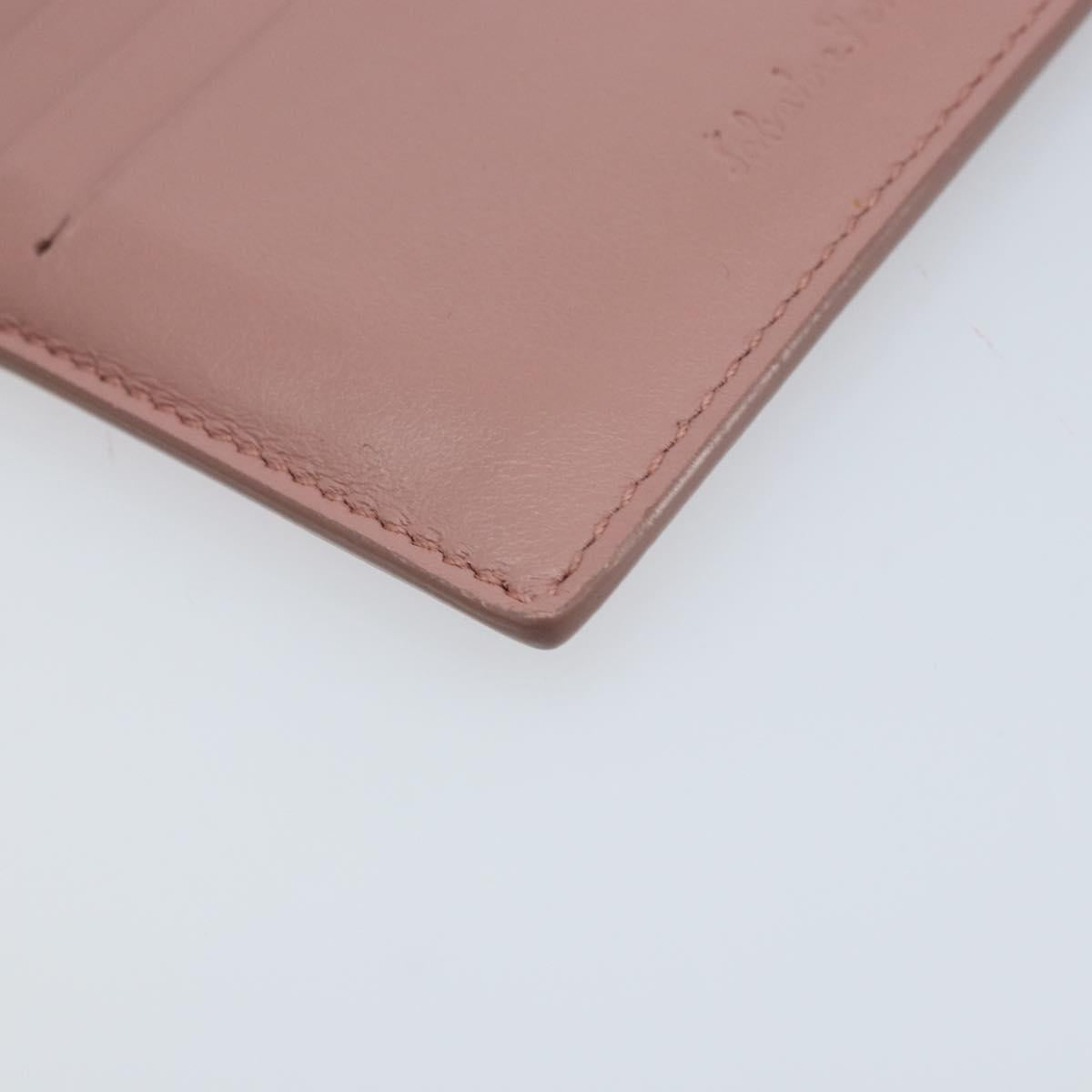 Salvatore Ferragamo Card Case Leather Pink Auth am10815V