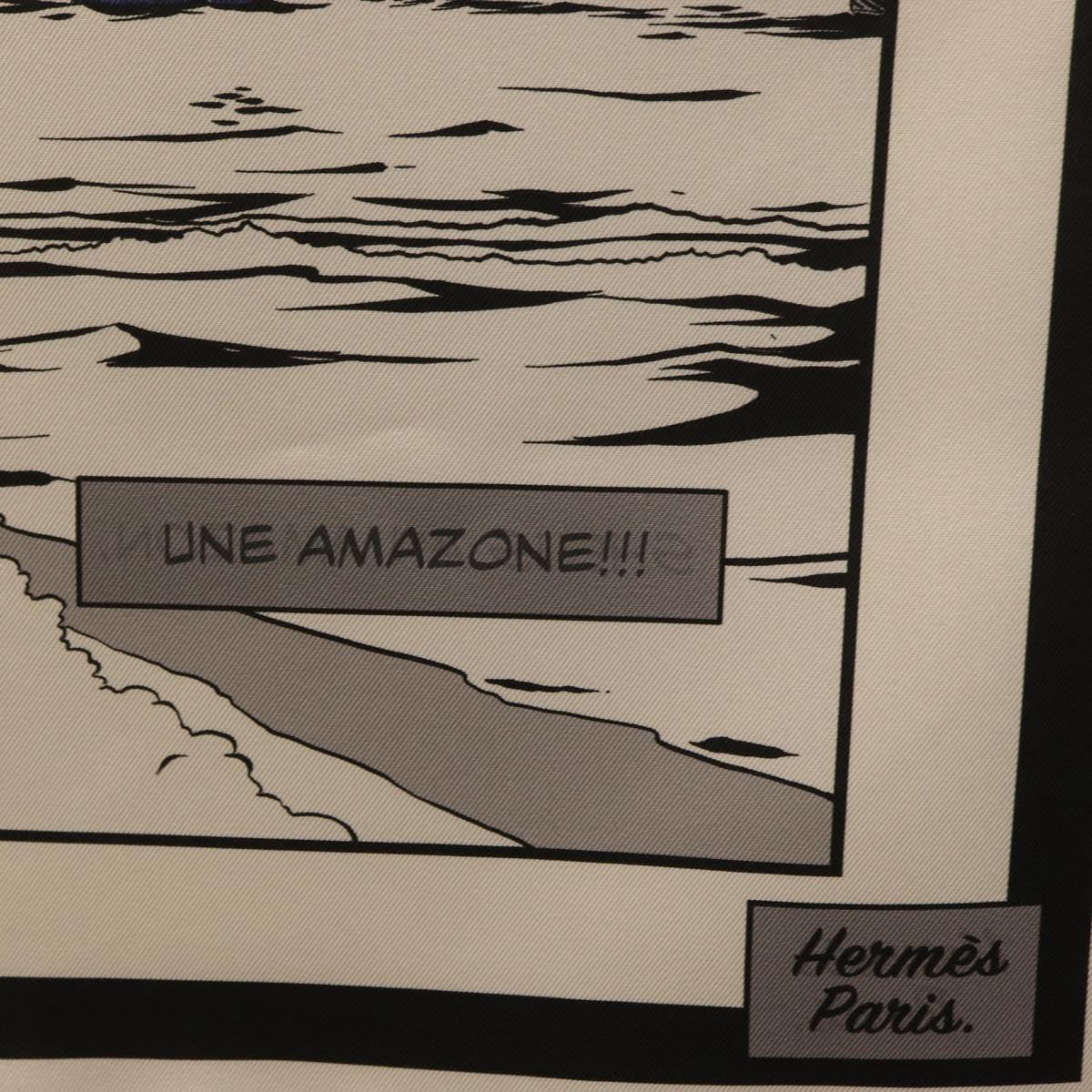 HERMES Carre 90 Scarf ""DOUBLE FACE WOW"" Silk Multicolor Auth am10818SAM