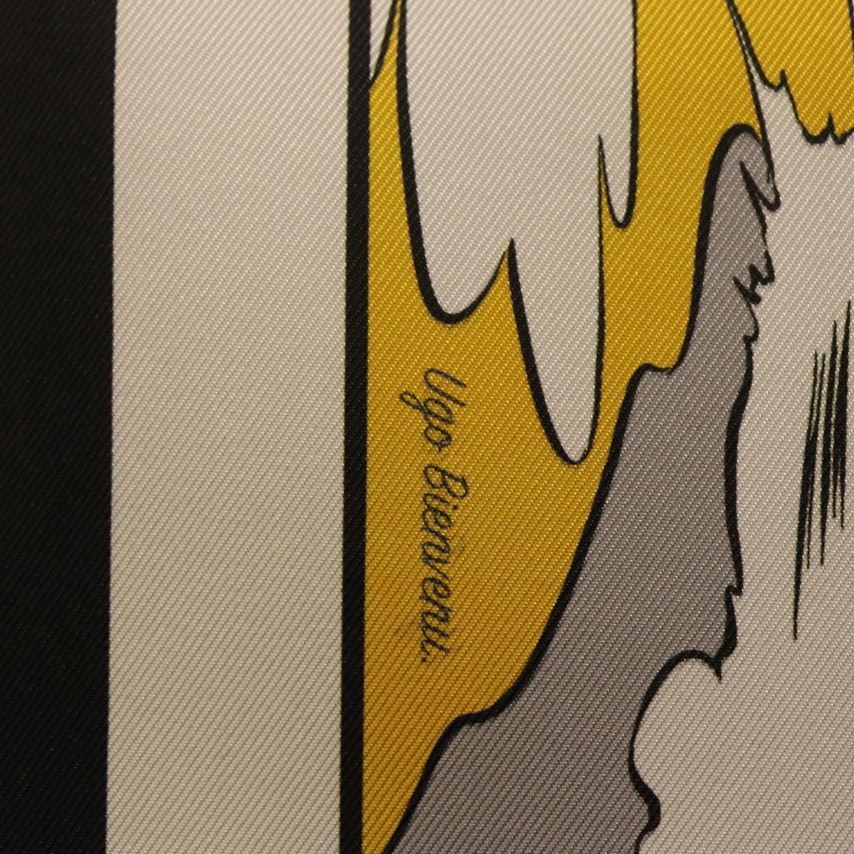 HERMES Carre 90 Scarf ""DOUBLE FACE WOW"" Silk Multicolor Auth am10818SAM