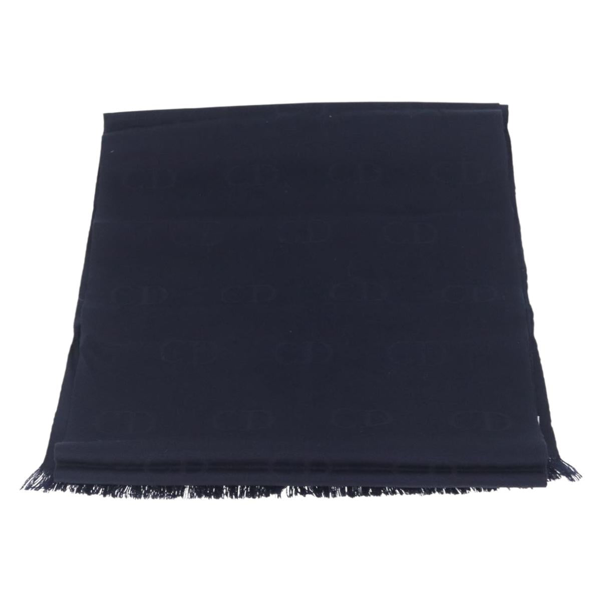 Christian Dior Scarf Wool Navy Auth am10825V