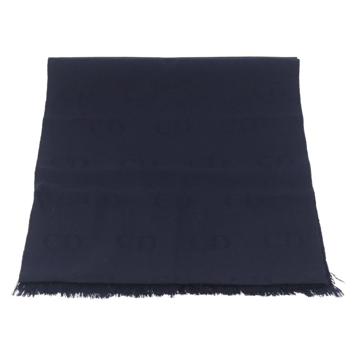 Christian Dior Scarf Wool Navy Auth am10825V