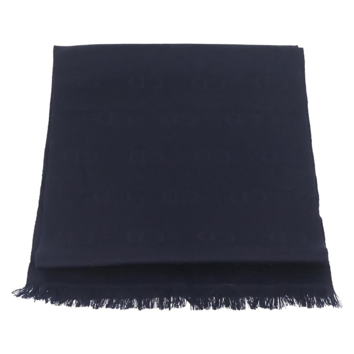 Christian Dior Scarf Wool Navy Auth am10825V