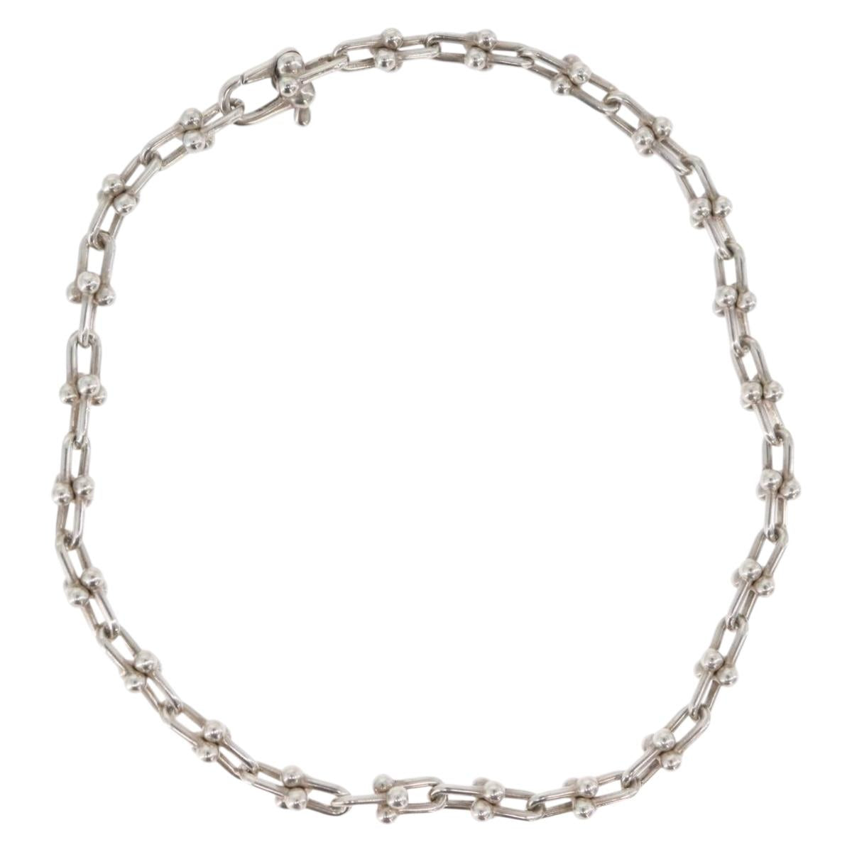 TIFFANY&Co. Hardware Microlink Bracelet Bracelet Ag925 Silver Auth am10846SAV