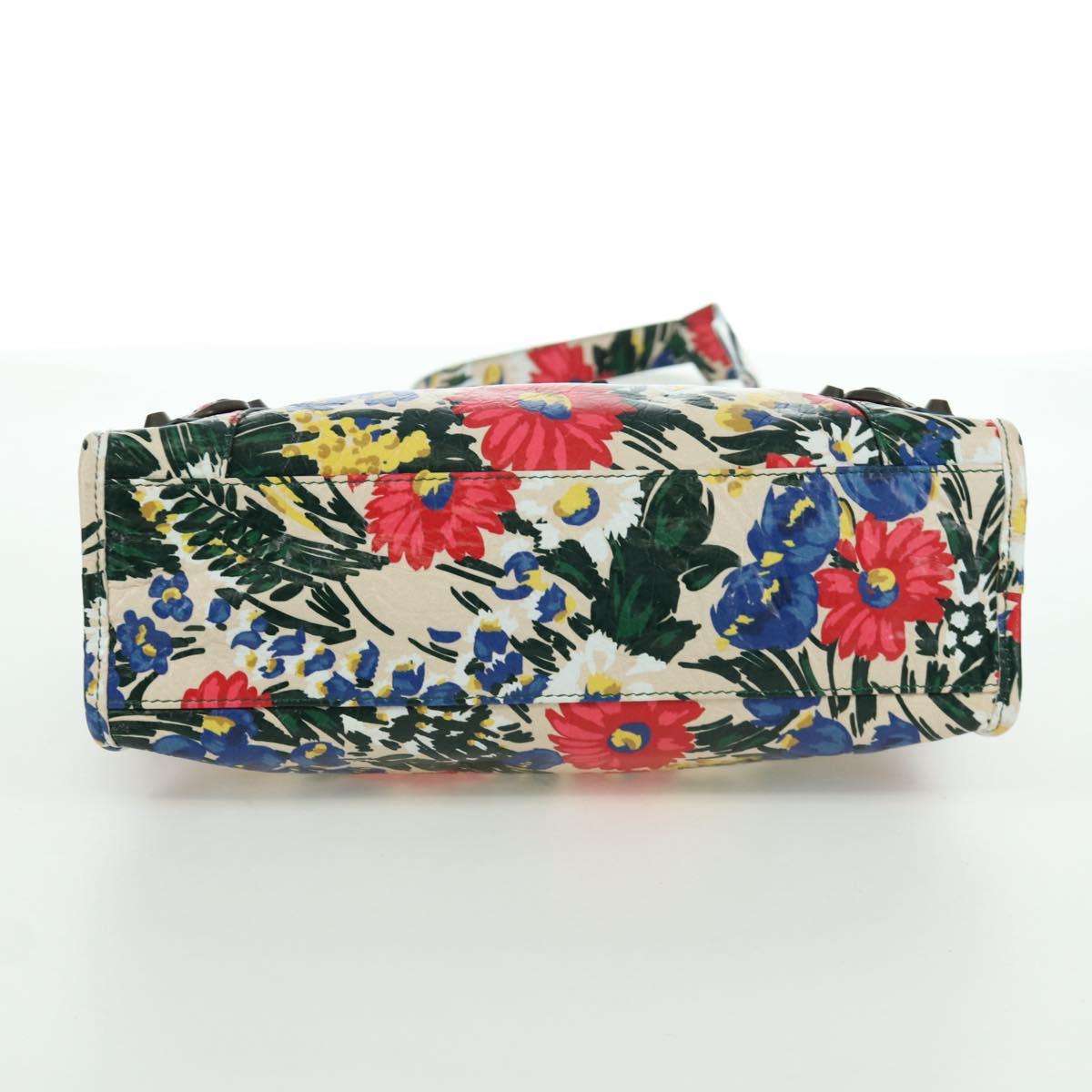 BALENCIAGA Floral The City Bag Leather 2way Multicolor 173084 Auth am10850SAV