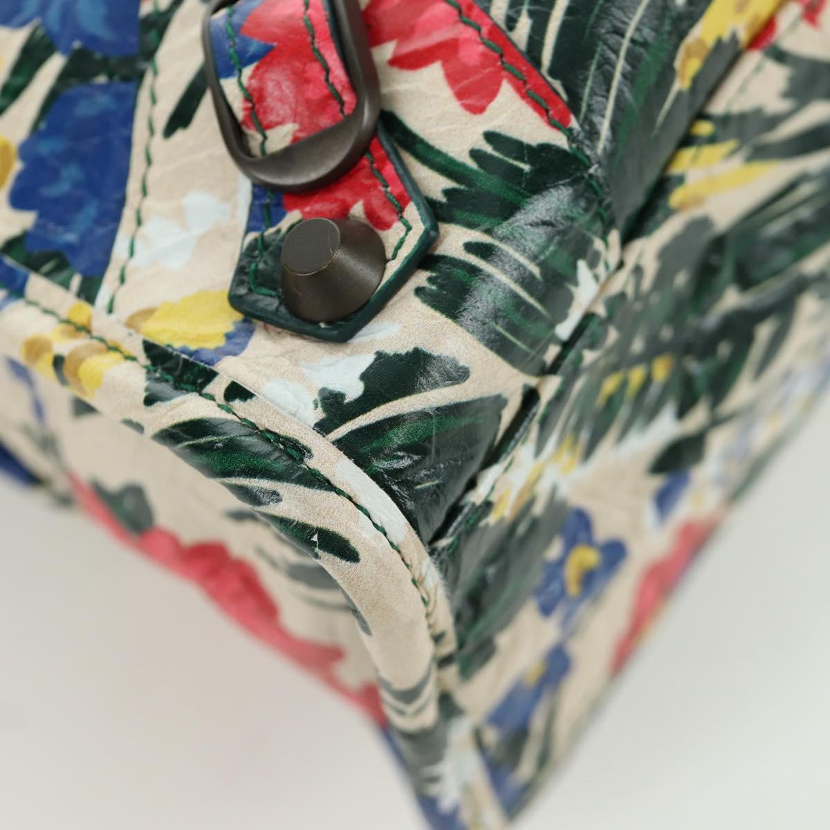 BALENCIAGA Floral The City Bag Leather 2way Multicolor 173084 Auth am10850SAV
