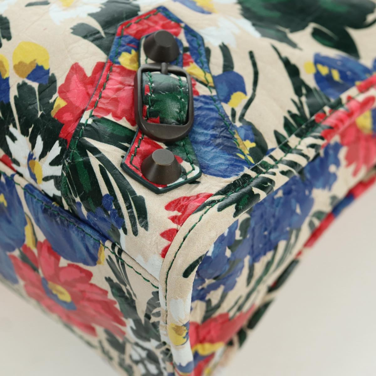 BALENCIAGA Floral The City Bag Leather 2way Multicolor 173084 Auth am10850SAV
