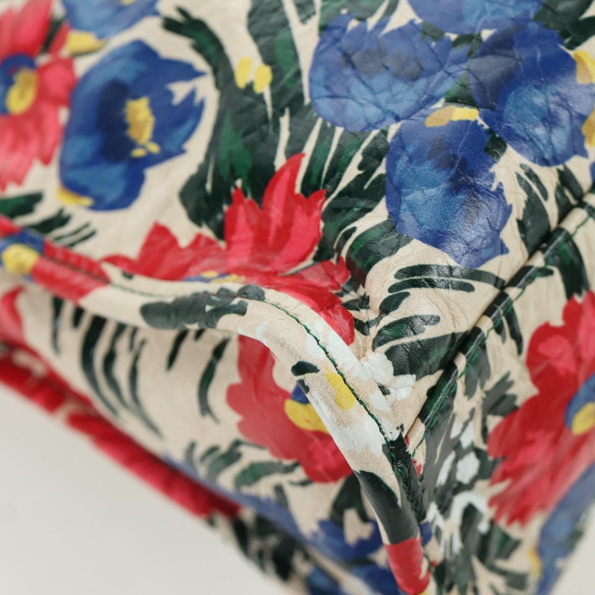 BALENCIAGA Floral The City Bag Leather 2way Multicolor 173084 Auth am10850SAV