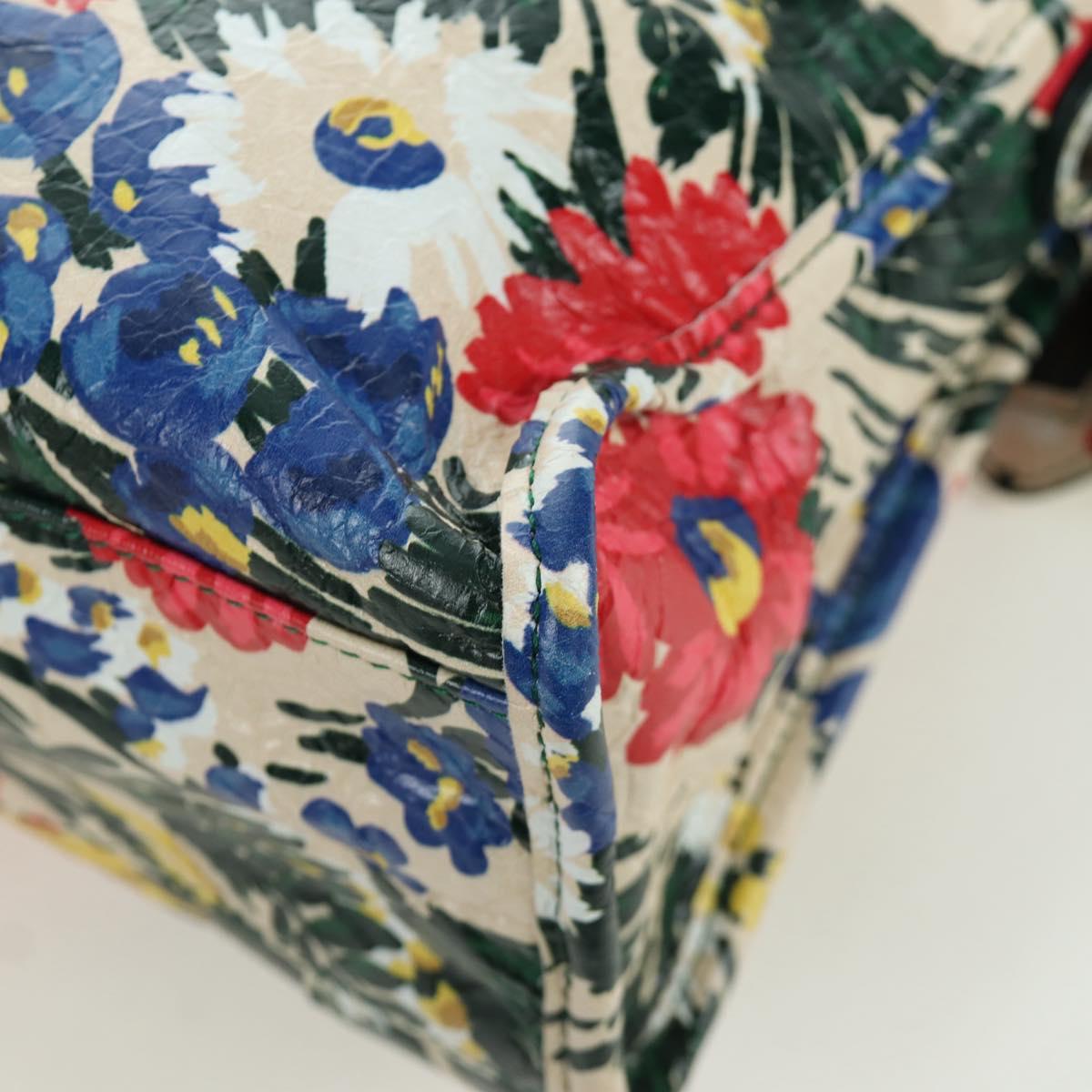 BALENCIAGA Floral The City Bag Leather 2way Multicolor 173084 Auth am10850SAV