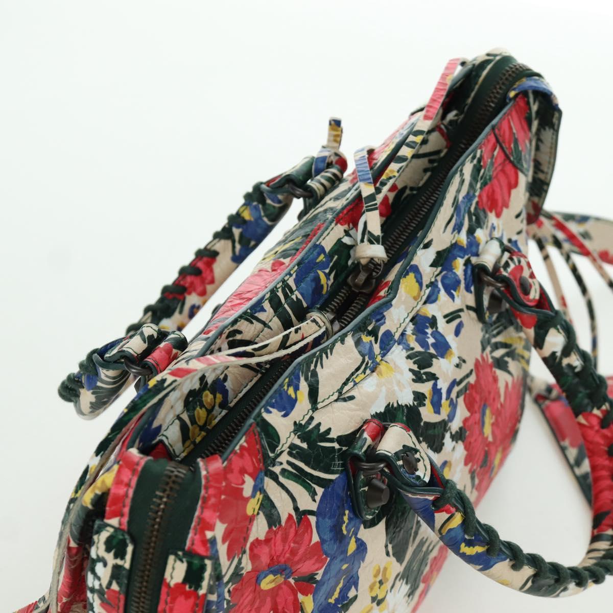 BALENCIAGA Floral The City Bag Leather 2way Multicolor 173084 Auth am10850SAV