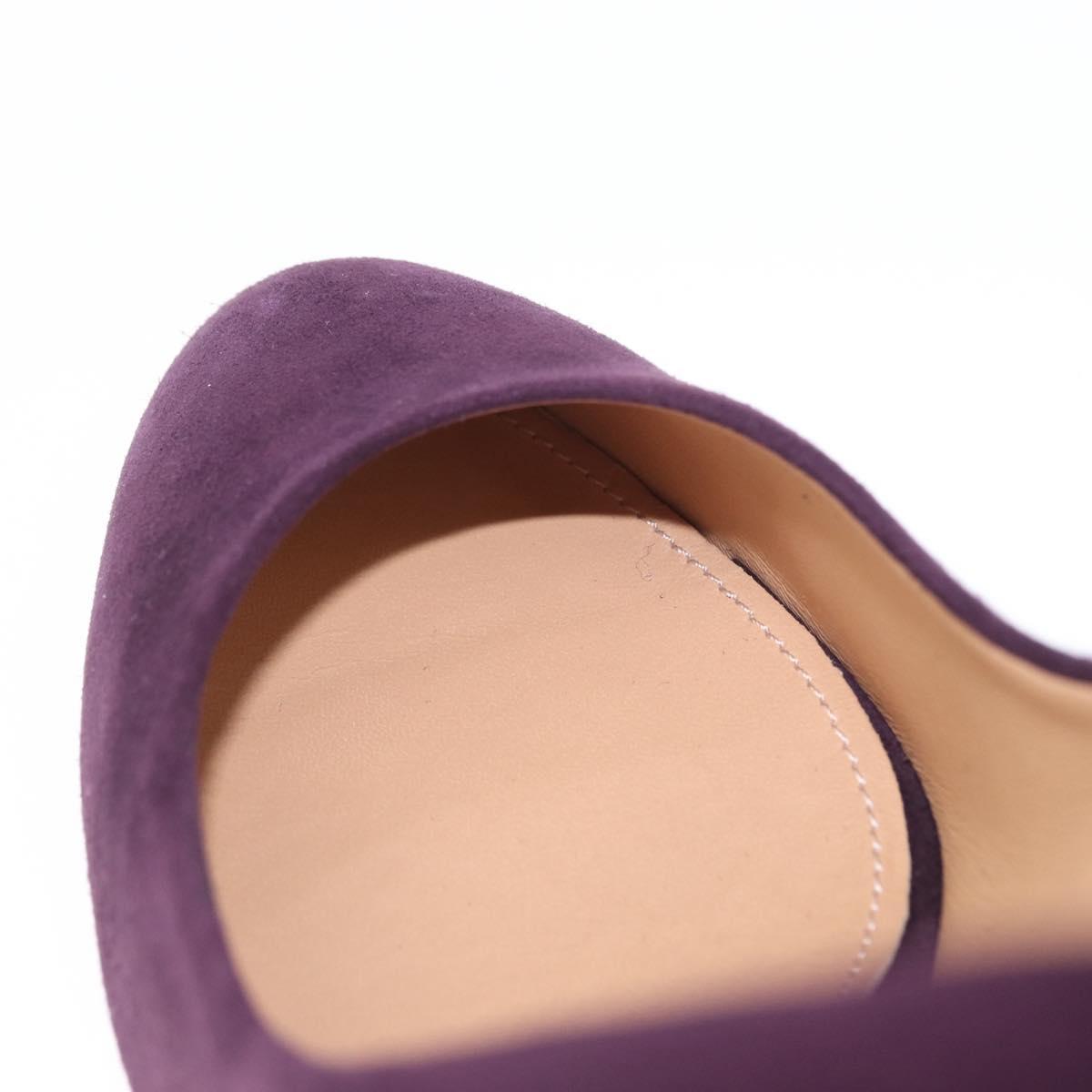 Salvatore Ferragamo Pumps Suede Size 7 Purple Auth am10858V